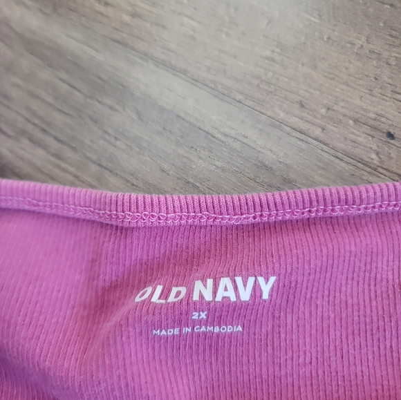 Old Navy Ribbed Pink Tank Size 2X - Picture 4 of 5